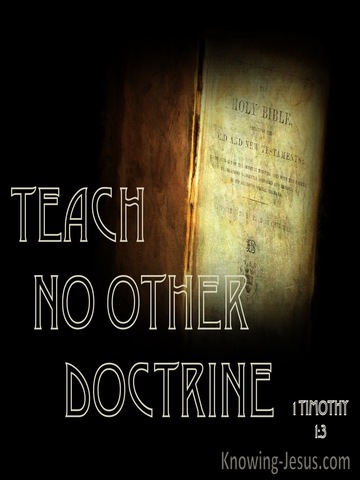 1 Timothy 1:3 Teach No Other Doctrine (black)